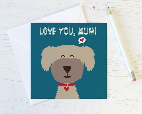 Funny Dog Mum Card - from the dog - dog lover - cockapoo - funny dog card - mum card - animal pun card - card for mum - mom card