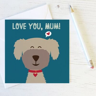 Lustige Hundemama-Karte – vom Hund – Hundeliebhaber – Cockapoo – lustige Hundekarte – Mama-Karte – Tier-Wortspiel-Karte – Karte für Mama – Mama-Karte