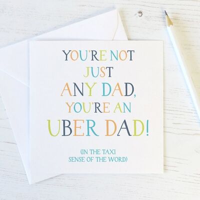 Divertente Fathers Day Card - festa dei padri maleducati - carta per papà - festa del papà - carta divertente - carta per papà - taxi papà - papà uber