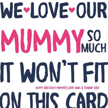 Carte d'anniversaire amusante pour maman - I Love My 4