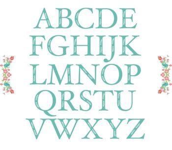 Impression de pépinière initiale de monogramme floral - Impression dans un passe-partout 30 x 40 (25,00 £) 5