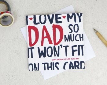 Funny Dad Birthday Card - carte personnalisée - carte pour papa - carte d'anniversaire - carte drôle - anniversaire de papa - uk - I Love My 1