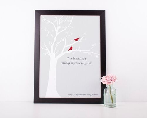 Friendship quote print, lovely gift for long distance friend, moving away or going away gift - A4 Print Only (£18.00)