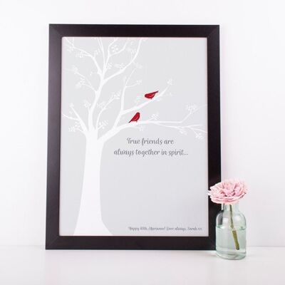 Friendship quote print, lovely gift for long distance friend, moving away or going away gift - A4 Print Only (£18.00)