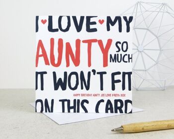 Funny Aunty Birthday Card - carte personnalisée - carte pour tante - carte d'anniversaire - carte drôle - anniversaire tante - uk - We Love Our Auntie 2