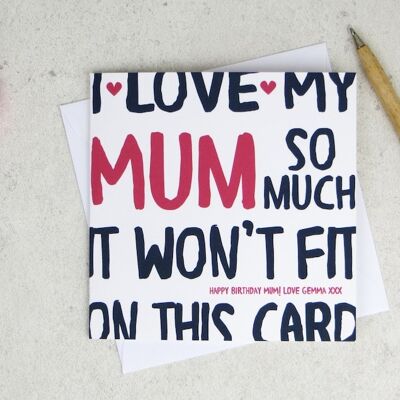 Carta mamma divertente - carta per mamma - mamma - madre - carta festa della mamma - carta divertente - compleanno mamma - mamma - mamma - io amo la mia mamma