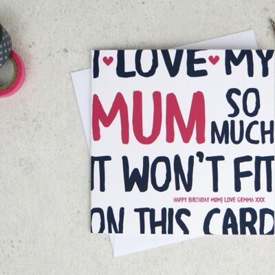 Funny Mum Card - card for Mom - Mam - Mother - mothers day card - funny card - Mum birthday - Mommy - Mummy - I Love My Mam