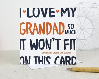 Carte d'anniversaire drôle de grand-père - carte personnalisée - carte pour grand-père - carte d'anniversaire - carte drôle - anniversaire de grand-père - Royaume-Uni - grand-père - I Love My 2