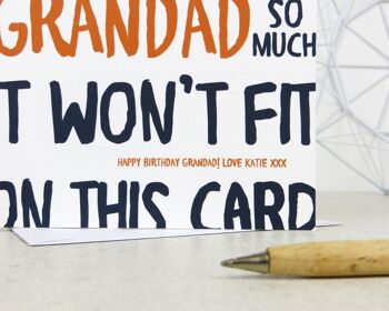 Carte d'anniversaire drôle de grand-père - carte personnalisée - carte pour grand-père - carte d'anniversaire - carte drôle - anniversaire de grand-père - Royaume-Uni - grand-père - I Love My 3