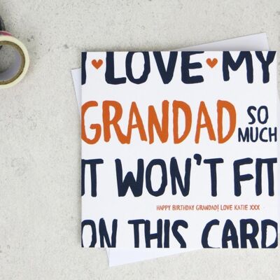 Funny Grandad Birthday Card - personalised card - card for Grandad - birthday card - funny card - Grandad birthday - uk - granddad - We Love Our