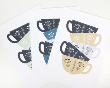 Tasse à thé/café Stack Print For Kitchens - style scandi - cuisine - cadeau de pendaison de crémaillère - cadeau d'amitié - cadeau d'amateur de thé - Monté 30x40cm (25,00 €) Menthe 5