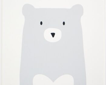 Impression de chambre d'enfant d'ours - affiche d'ours mignon - nouveau cadeau de bébé - chambre d'enfant scandi - art mural de chambre d'enfant - cadeau de nouveau-né - cadeau de baptême - photo d'ours - Monté 30x40cm (25,00 €) 5