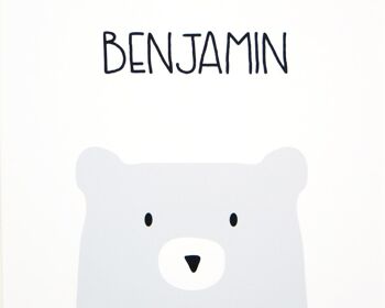 Impression de pépinière d'ours - affiche d'ours mignon - nouveau cadeau de bébé - pépinière scandi - art mural de pépinière - cadeau de nouveau-né - cadeau de baptême - photo d'ours - impression encadrée noire (60,00 £) 4