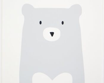 Impression de pépinière d'ours - affiche d'ours mignon - nouveau cadeau de bébé - pépinière scandi - art mural de pépinière - cadeau de nouveau-né - cadeau de baptême - photo d'ours - impression encadrée noire (60,00 £) 5
