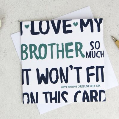 Lustige Bruder Geburtstagskarte – Karte für Bruder – lustige Karte – Bruder Geburtstag – Karte für ihn – lustige Geburtstagskarte – kleiner Bruder Karte – I Love My