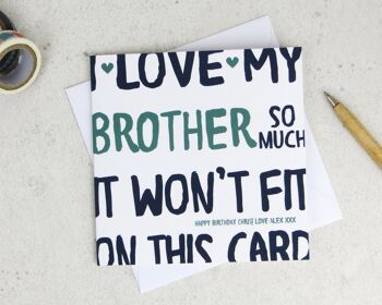 Carte d'anniversaire drôle de frère - carte pour frère - carte drôle - anniversaire de frère - carte pour lui - carte d'anniversaire drôle - carte de petit frère - I Love My 1