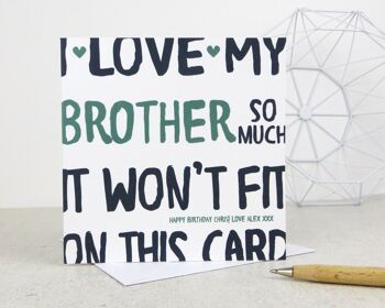 Carte d'anniversaire drôle de frère - carte pour frère - carte drôle - anniversaire de frère - carte pour lui - carte d'anniversaire drôle - carte de petit frère - I Love My 2