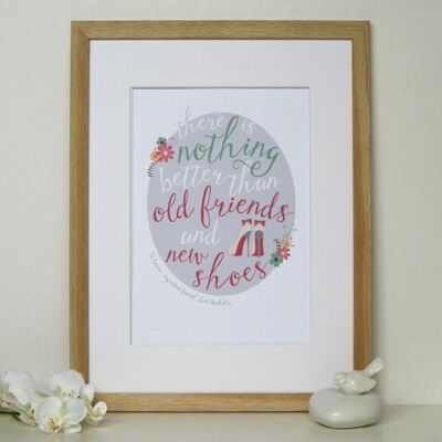 Shoe Lovers Friendship Print - regalo per un amico - amante delle scarpe - regalo di amicizia - regalo per la fidanzata - regalo divertente per lei - regalo da damigella d'onore - stampa A4 smontata (£ 17,95)