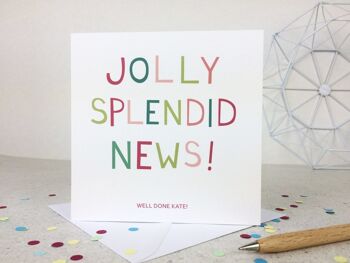 Carte de félicitations drôle "Jolly Splendid News !" 2