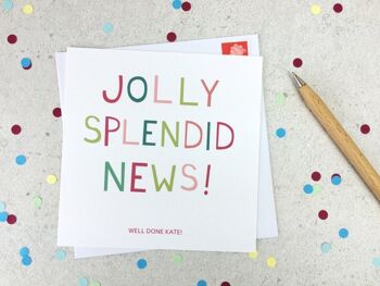 Carte de félicitations drôle "Jolly Splendid News !" 3