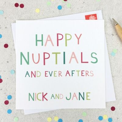 Funny Wedding Card 'Happy Nuptials' - personalised card - congrats card - civil ceremony - celebration card - mr and mr - mrs and mrs - uk