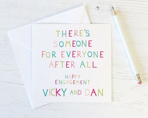 Funny Engagement Card 'There's Someone For Everyone'