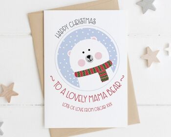 Mama Bear Christmas Card - Carte de Noël mignonne pour maman - Carte de Noël de maman - Carte de Noël de maman - Carte de Noël de maman - Carte de Noël de maman - - Maman 1