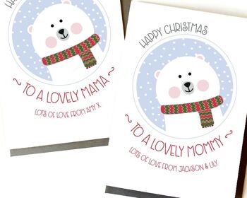 Mama Bear Christmas Card - Carte de Noël mignonne pour maman - Carte de Noël de maman - Carte de Noël de maman - Carte de Noël de maman - Carte de Noël de maman - - Maman 2