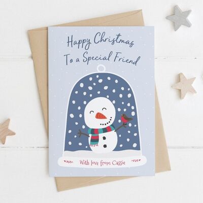 Tarjeta de Navidad de amigo especial personalizada - tarjeta de Navidad para el mejor amigo - tarjeta de Navidad de amigo especial - a través de la tarjeta de Navidad de millas - amistad