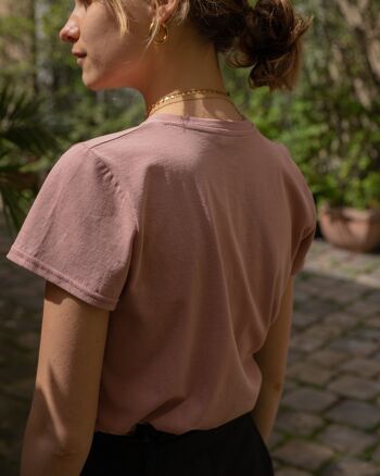 Tee-shirt vieux rose 3