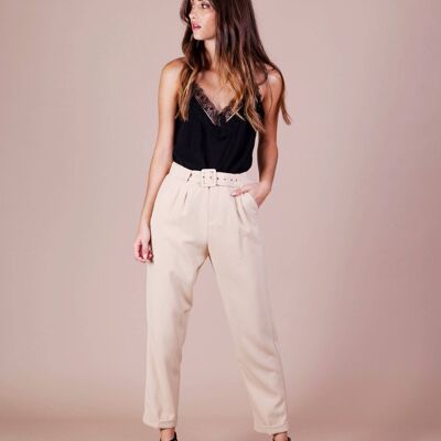 Beige pipper pants__