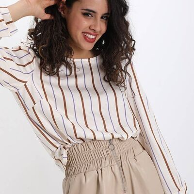 Los Sclavo Striped Patterned Blouse__