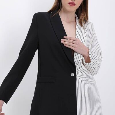 Los Sclavo Blazer With Pockets Striped Pattern One Size__