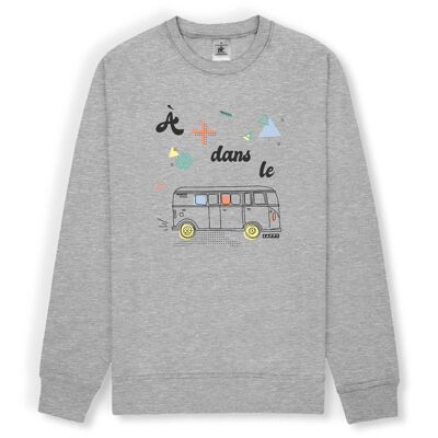 Sweat A plus dans le Bus - M - Gris