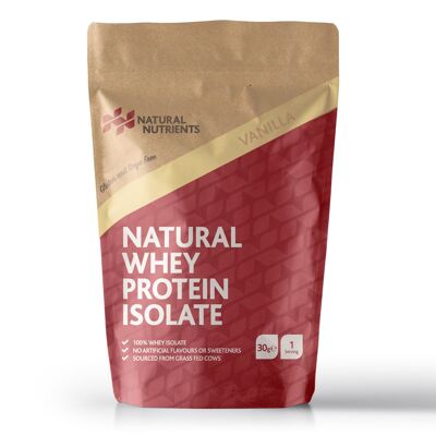 Natural Grass Fed Whey Protein Isolate - Vanilla Flavour - 30g
