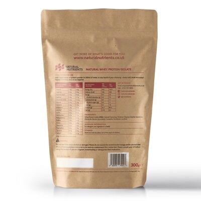 Natural Grass Fed Whey Protein Isolate - Vanilla Flavour - 2kg