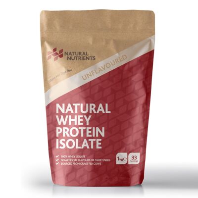 Natural Grass Fed Whey Protein Isolate - Unflavoured - 1kg