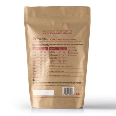 Natural Grass Fed Whey Protein Isolate - Unflavoured - 2kg