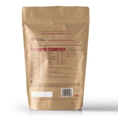 Natural Grass Fed Whey Protein Isolate - Unflavoured - 2kg