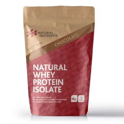 Natural Grass Fed Whey Protein Isolate - Chocolate Flavour - 30g