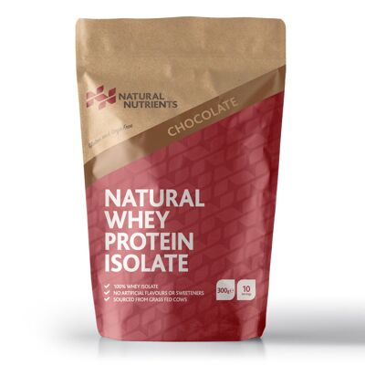 Natural Grass Fed Whey Protein Isolate - Chocolate Flavour - 300g