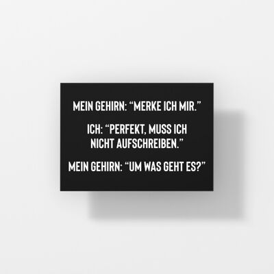 Mein Gehirn: Merke ich mir - Postkarte