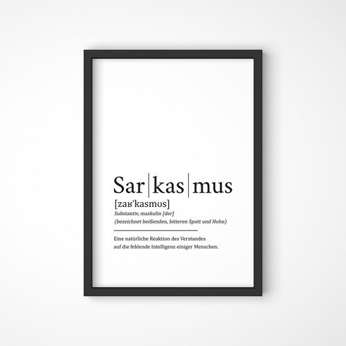 Bedeutung Sarkasmus - Poster