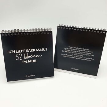 J'aime le sarcasme 52 semaines par an - calendrier de bureau hebdomadaire 4