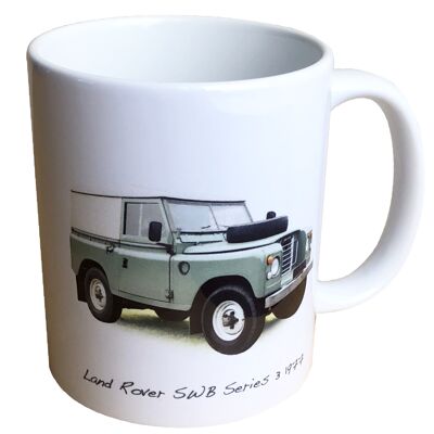 Land Rover Series 3 SWB 1977 - 11oz Printed Souvenir Ceramic Mug