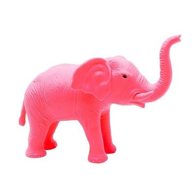 Elefante rosa giocattolo in gomma naturale