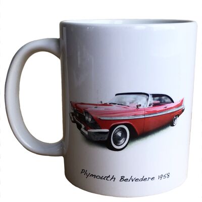 Plymouth Belvedere 1958 - 11oz Ceramic Souvenir Mug