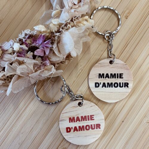 Porte clés - Mamie d'amour - Cadeau - Offrir - Fête des grands mères