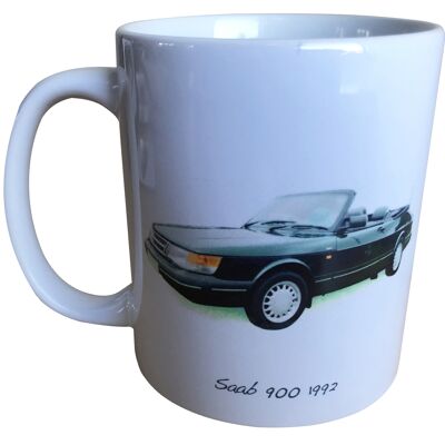 Saab 900 Convertible 1992 - 11oz Ceramic Souvenir Mug