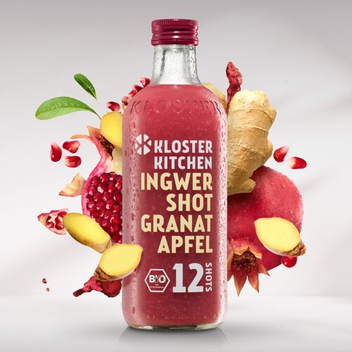 BIO Ingwer Shot Granatapfel 12SHOTS 360 ml (inkl. 0,25€ EINWEG Pfand)